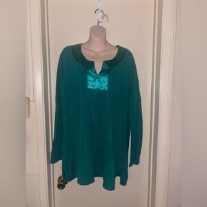 Teal Women's Top. Size XL